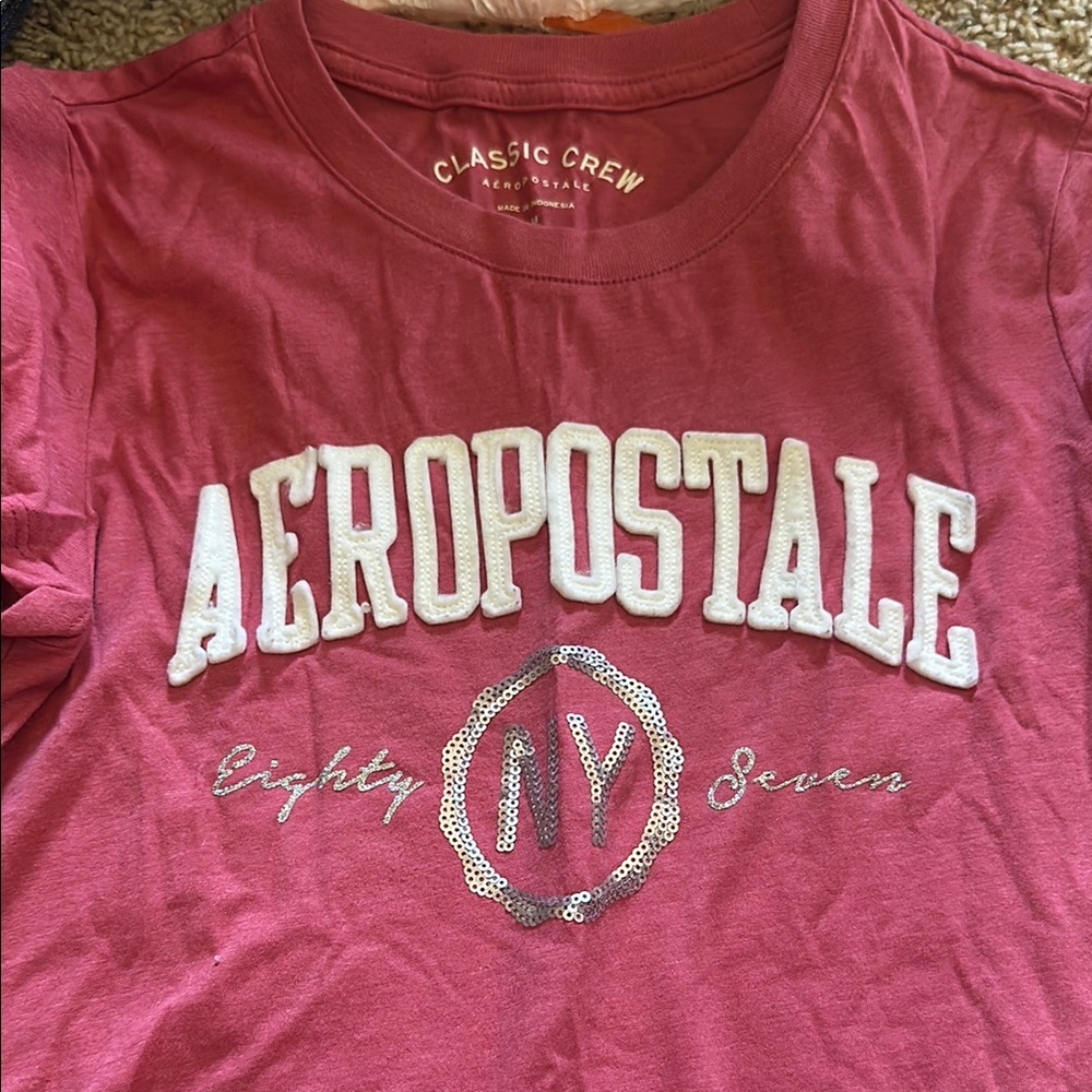 Aeropostale Classic Crew Pink T-Shirt